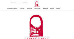 Desktop Screenshot of lepassage-editions.fr